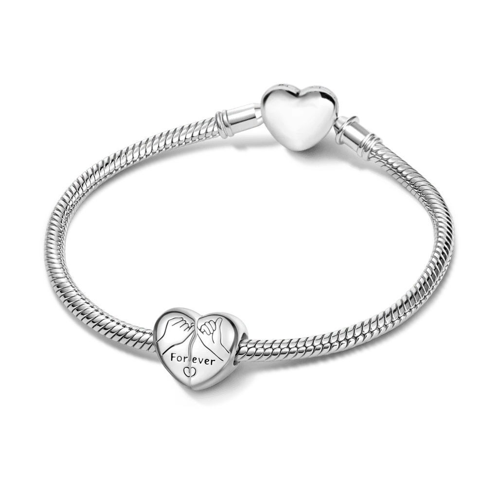 Gnoce Love Forever Heart Charm Platinum-plated Silver Blend - Image 3