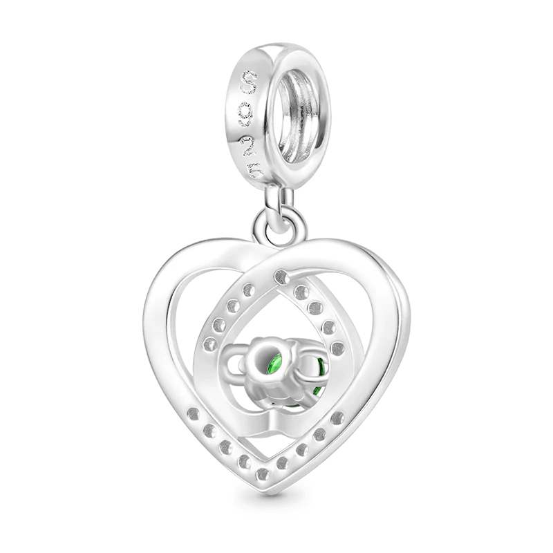 Gnoce Love Heart Birthstone Personalized Pendant Dangle Charm - Image 2