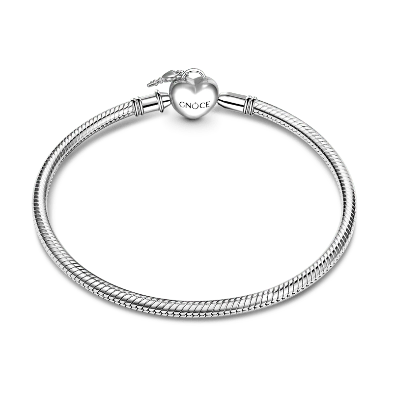Gnoce Love Key Heart Engravable Basic Snake Chain Bracelet - Image 2