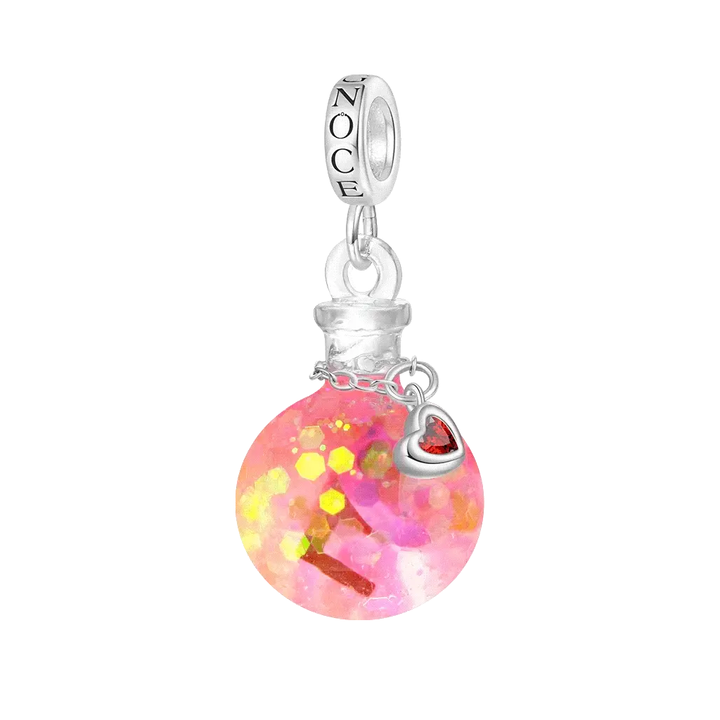 Gnoce Luminous Quicksand Bottle LetterCharm Platinum-plated Silver Blend
