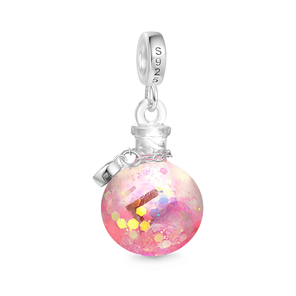 Gnoce Luminous Quicksand Bottle LetterCharm Platinum-plated Silver Blend - Image 3