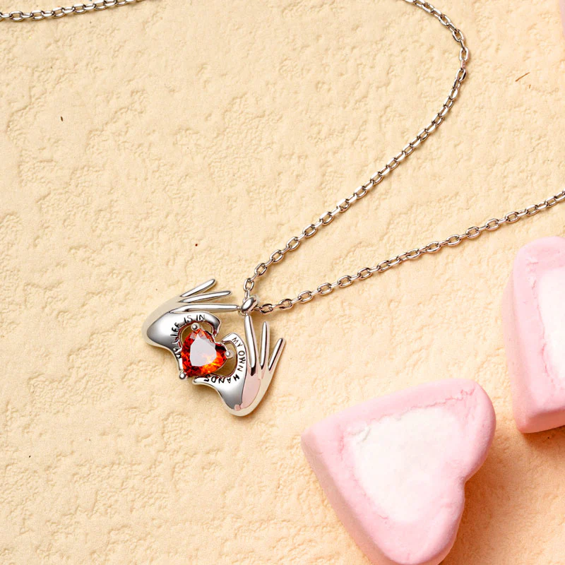 Gnoce Sparkling Love Me Necklace Platinum-plated Silver Blend - Image 3