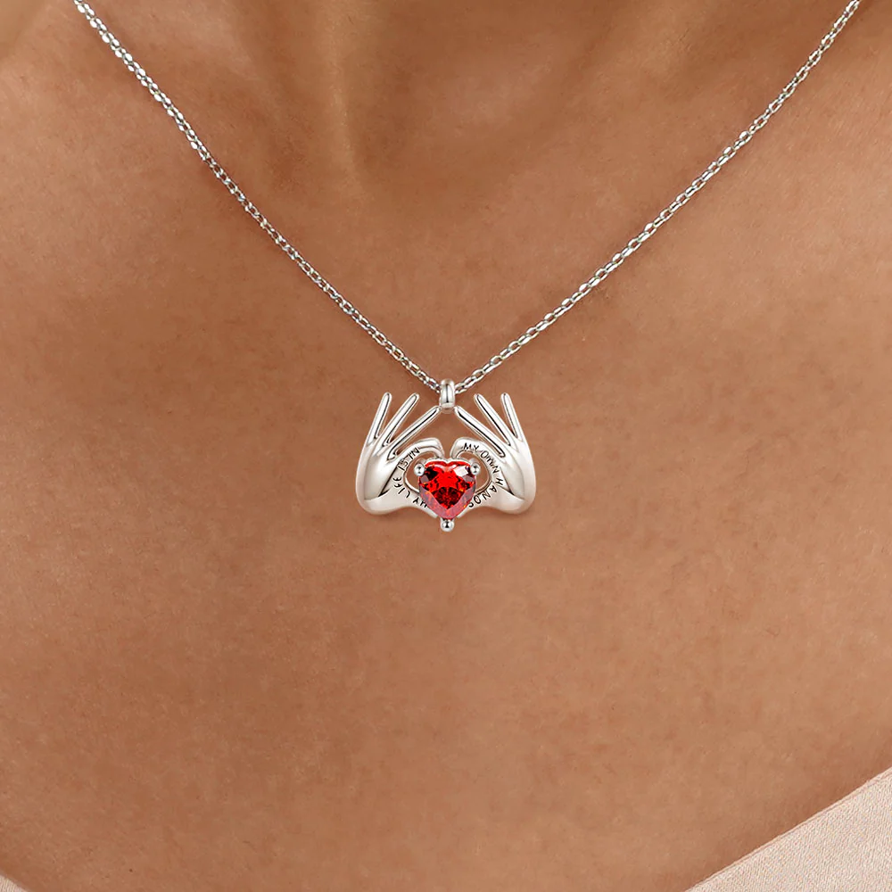 Gnoce Sparkling Love Me Necklace Platinum-plated Silver Blend - Image 5