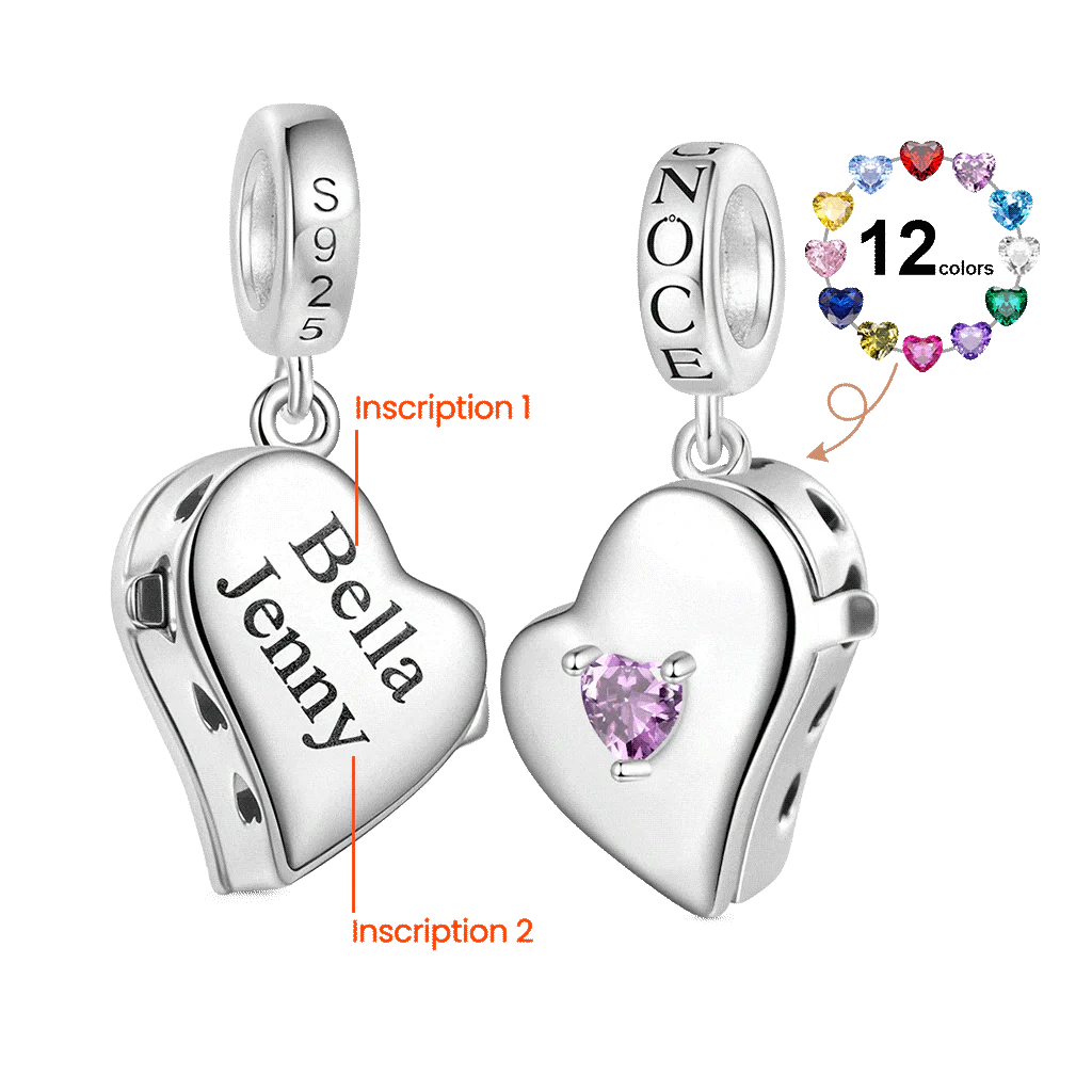 Gnoce Multiple Photo Locket Engravable Charm Platinum-plated Silver Blend - Image 6