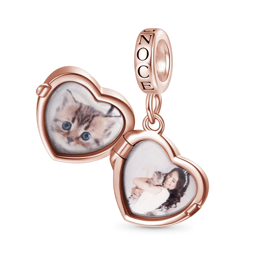 Gnoce In My Heart Love Multiple Photo Charm Platinum-plated Silver Blend - Image 3
