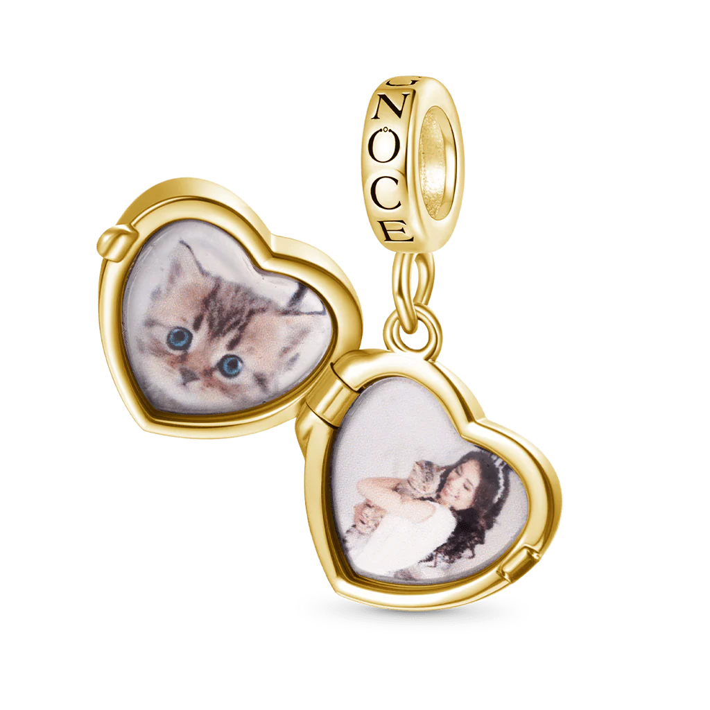 Gnoce In My Heart Love Multiple Photo Charm Platinum-plated Silver Blend - Image 5