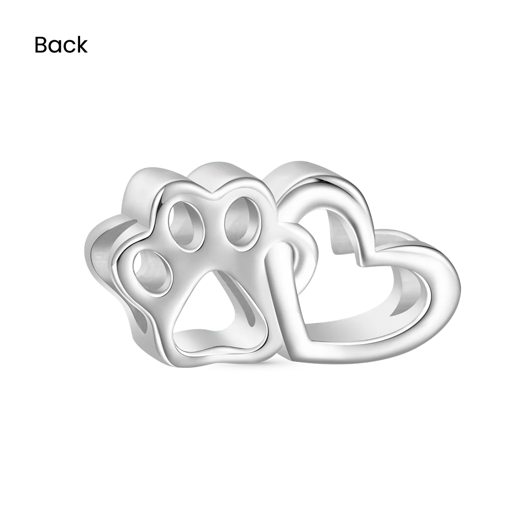 Gnoce Cute Love Pet Hollow Charm Platinum-plated Silver Blend - Image 2