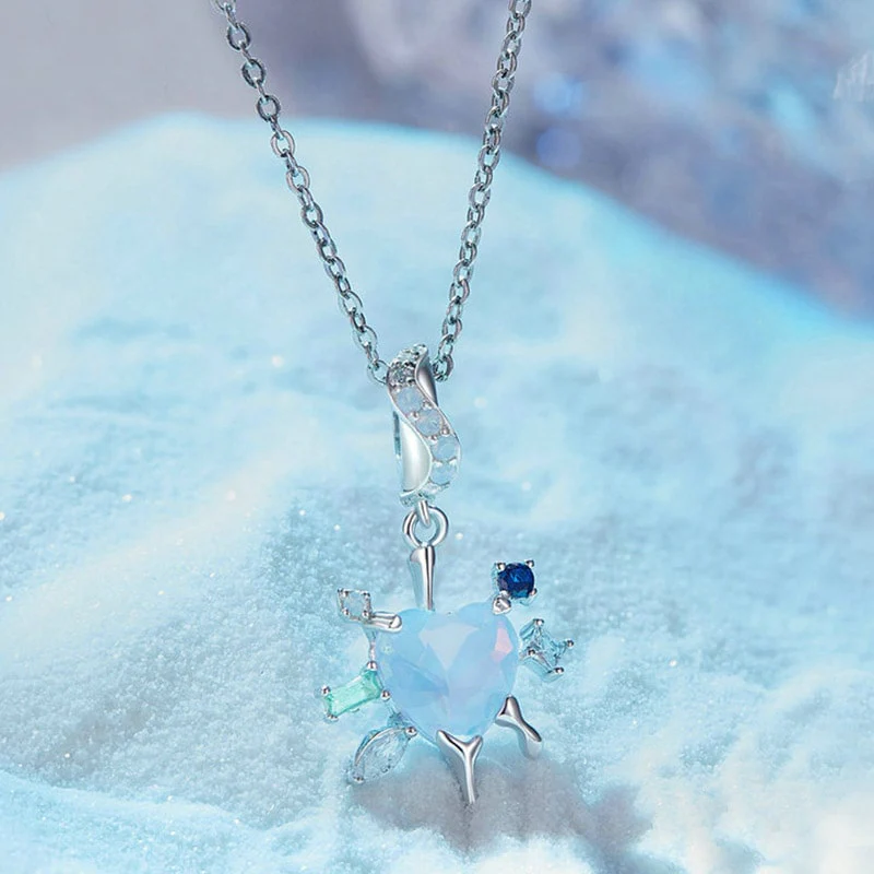 Gnoce Winter Love Snowflake Pendant Dangle Charm - Image 3
