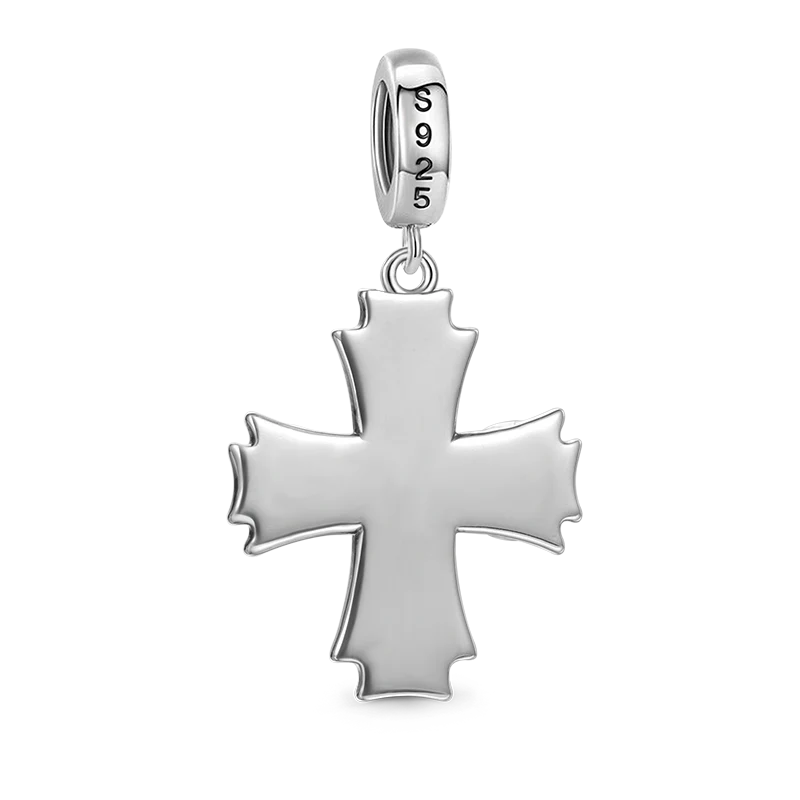 Gnoce Love Spring Cross Charm Platinum-plated Silver Blend - Image 2