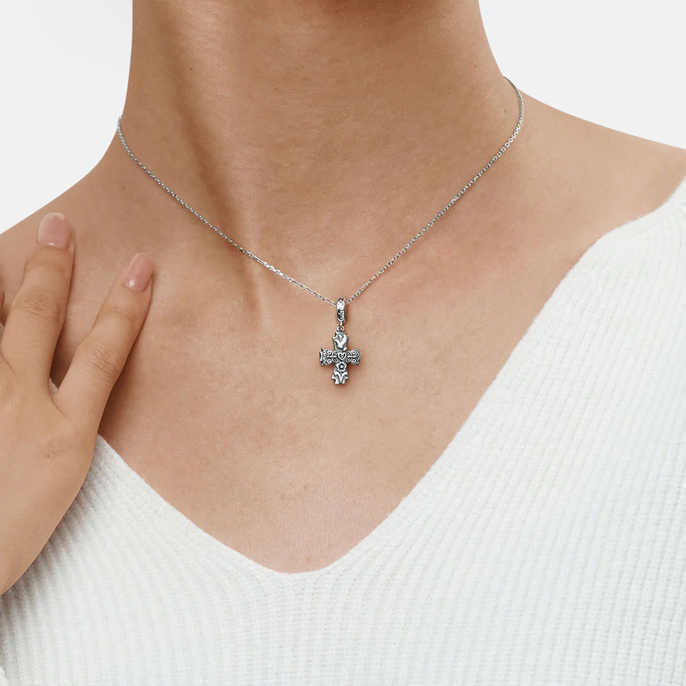 Gnoce Love Spring Cross Charm Platinum-plated Silver Blend - Image 7