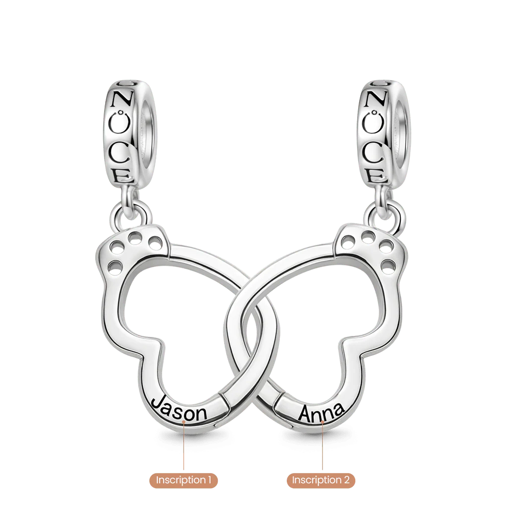 Gnoce Openable Lover's Handcuff Charm Platinum-plated Silver Blend - Image 2