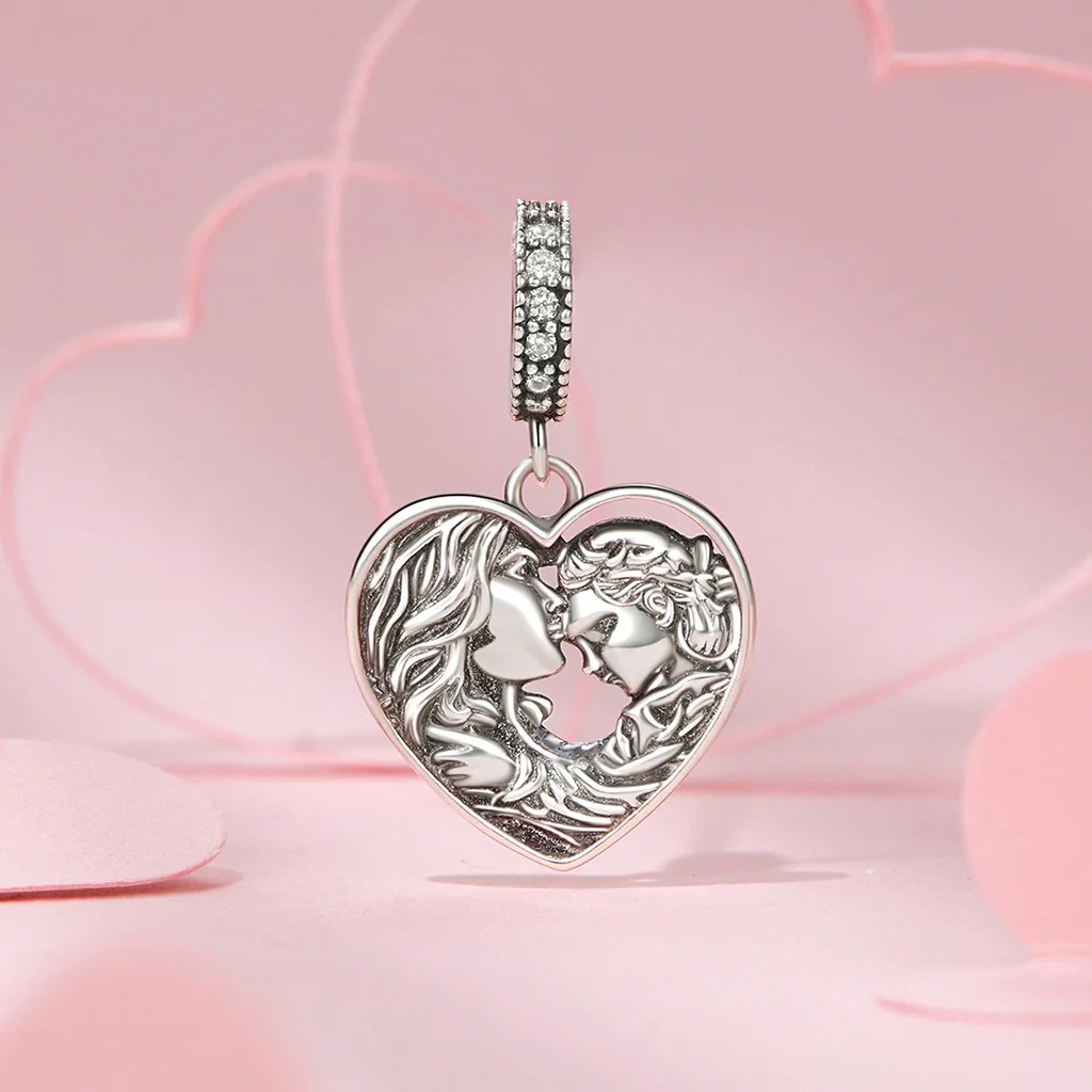 Gnoce Loving Mother and Daughter Pendant Dangle Charm - Image 2
