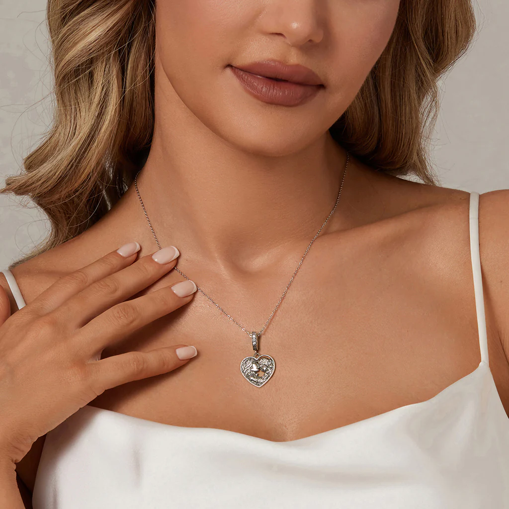 Gnoce Loving Mother and Daughter Pendant Dangle Charm - Image 4