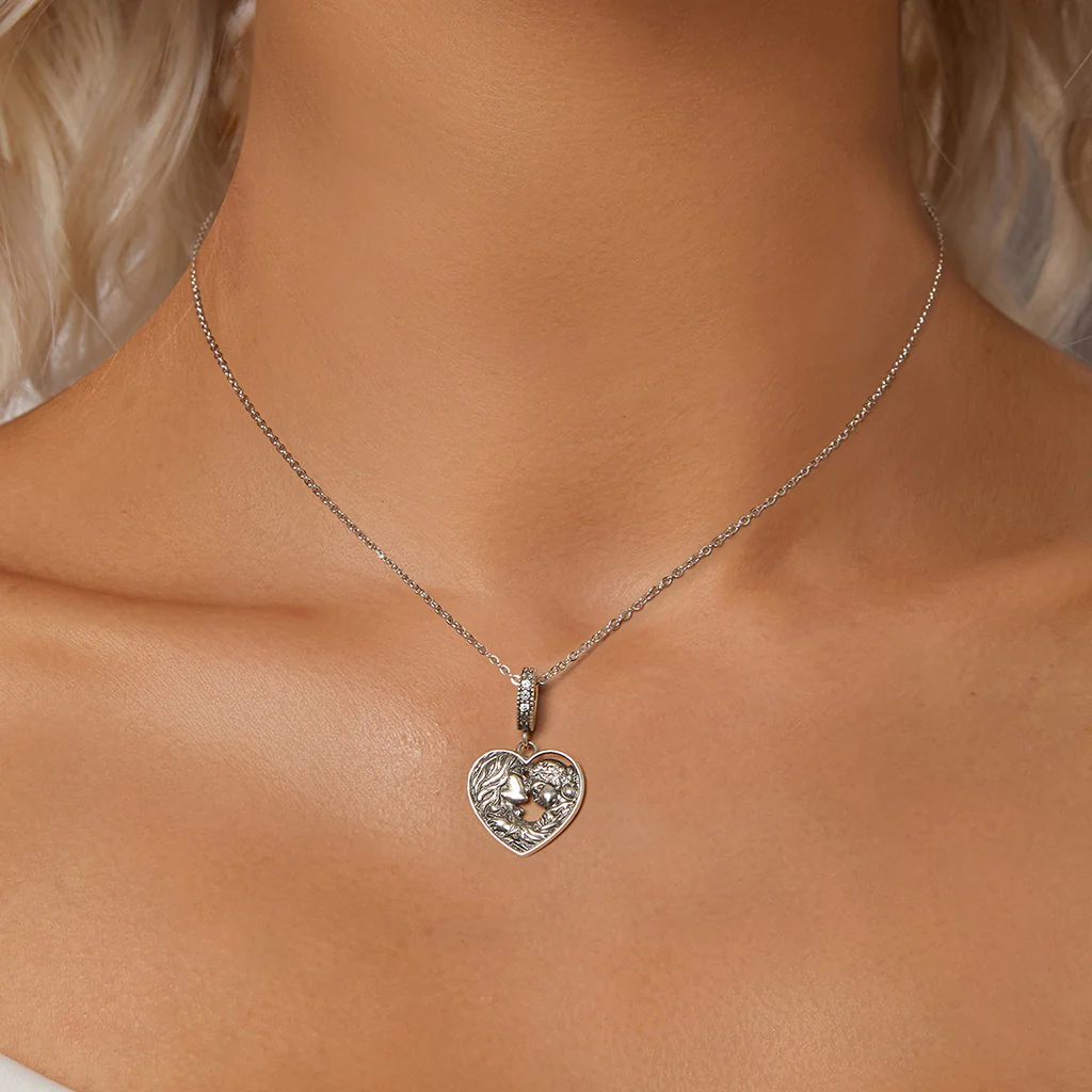 Gnoce Loving Mother and Daughter Pendant Dangle Charm - Image 5