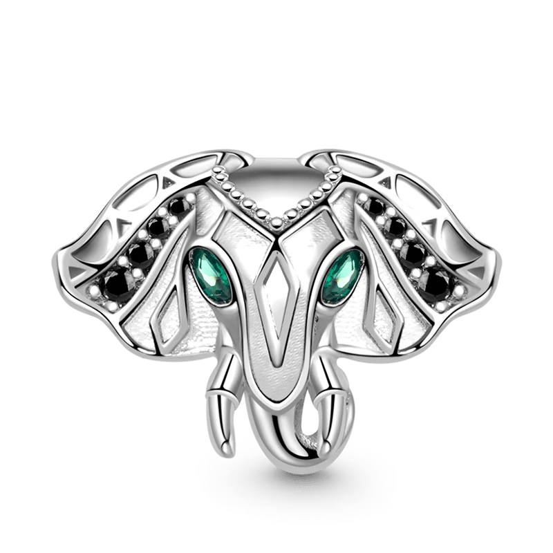 Gnoce Lucky Elephant Charm Platinum-plated Silver Blend