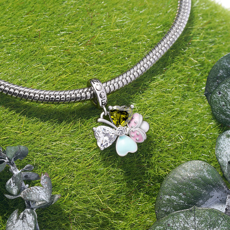 Gnoce Lucky Ladybug Clover Charm Platinum-plated Silver Blend - Image 3