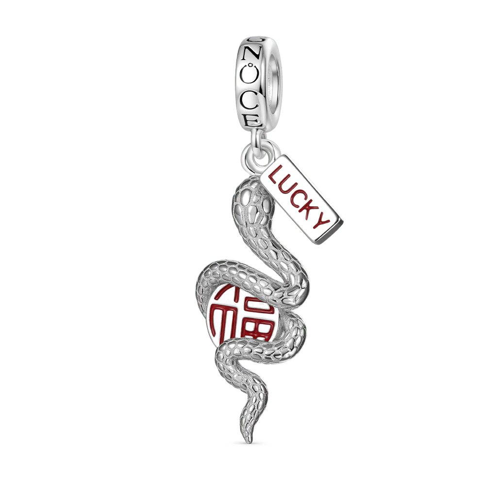 Gnoce Snake Charm Platinum-plated Silver Blend
