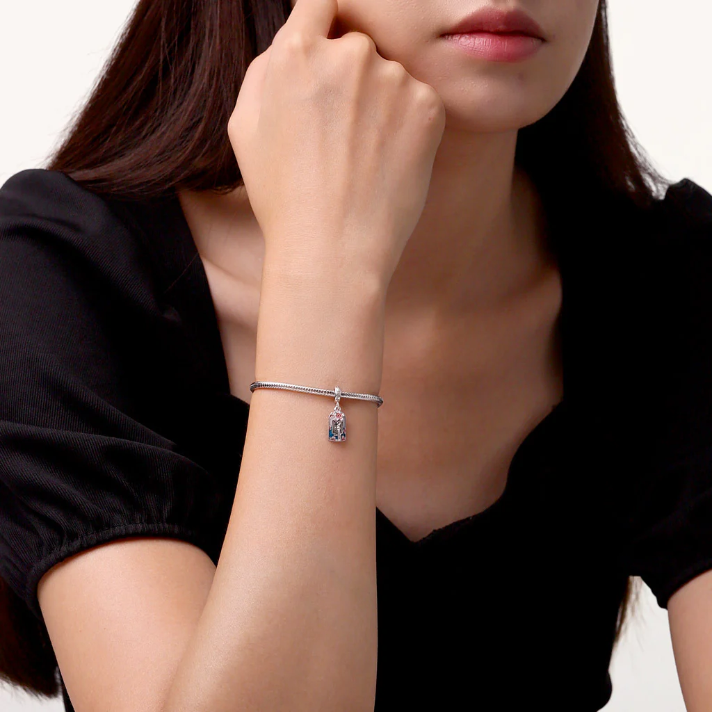 Gnoce Amulet Ukiyo-e Cherry Blossom Charm Platinum-plated Silver Blend - Image 4