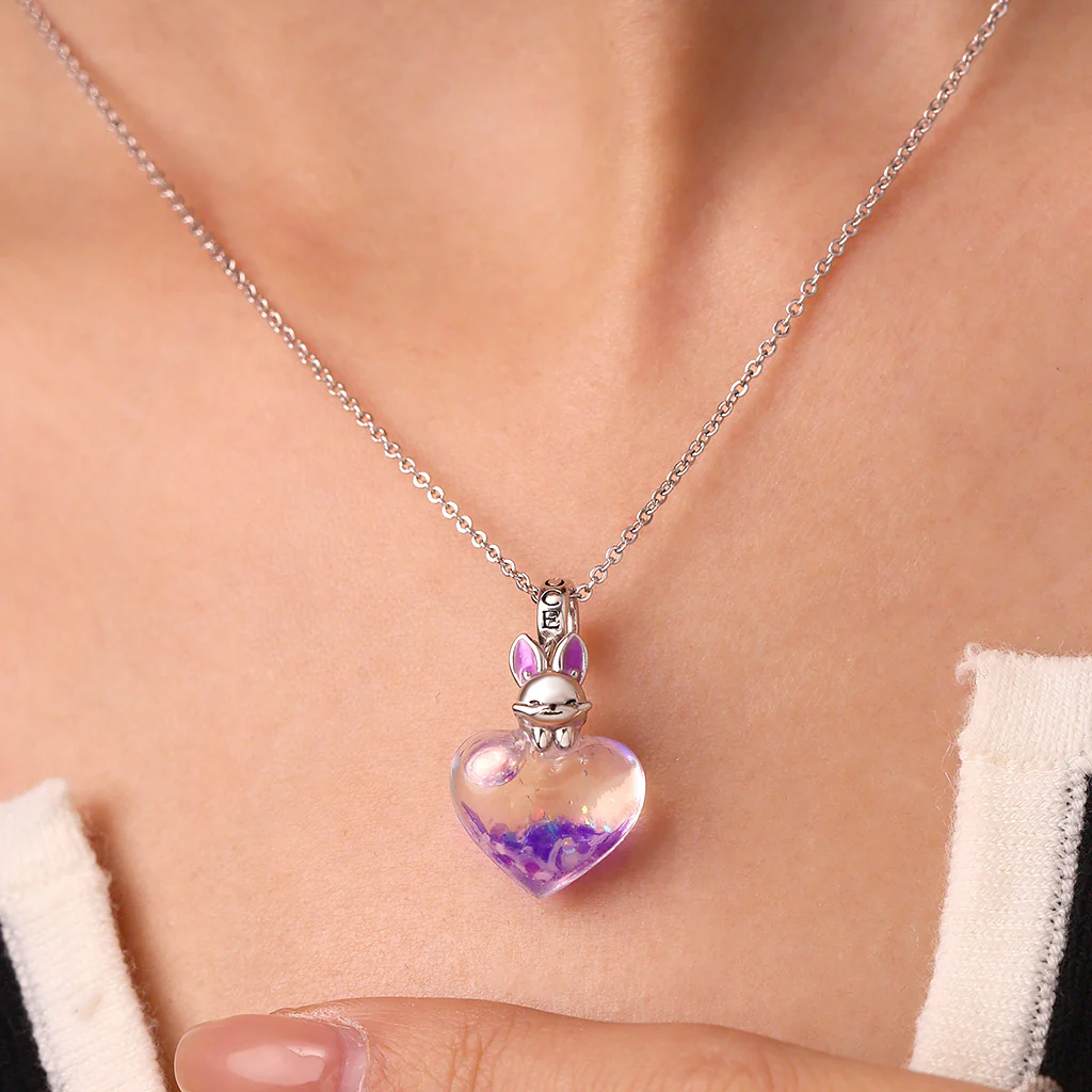 Gnoce Easter Bunny Glitter Charm Platinum-plated Silver Blend - Image 6
