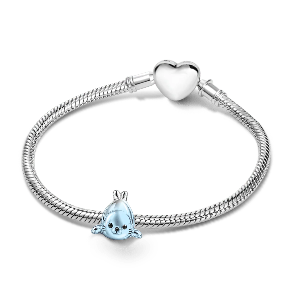 Gnoce Lying Seal Stopper Charm Platinum-plated Silver Blend - Image 3