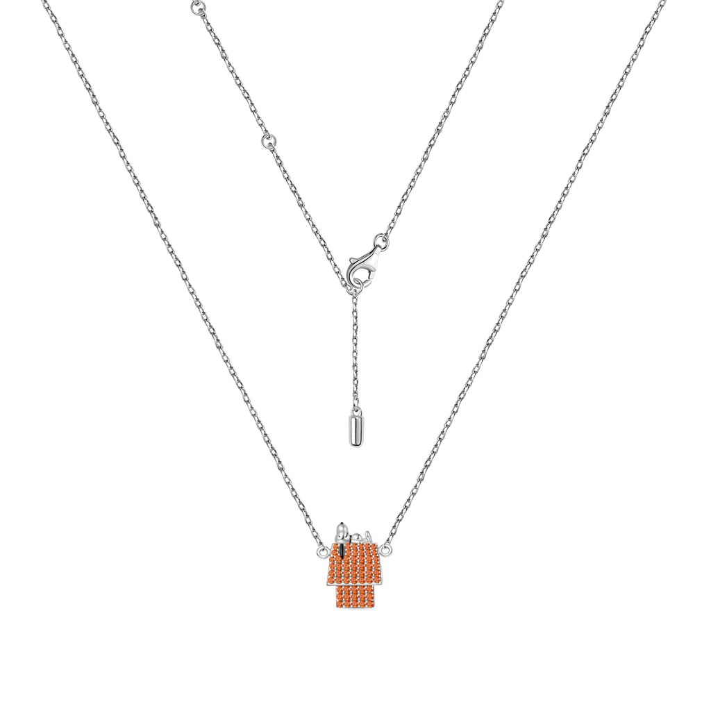 Gnoce Peanuts Lying Snoopy Doghouse Diamond Necklace - Image 3