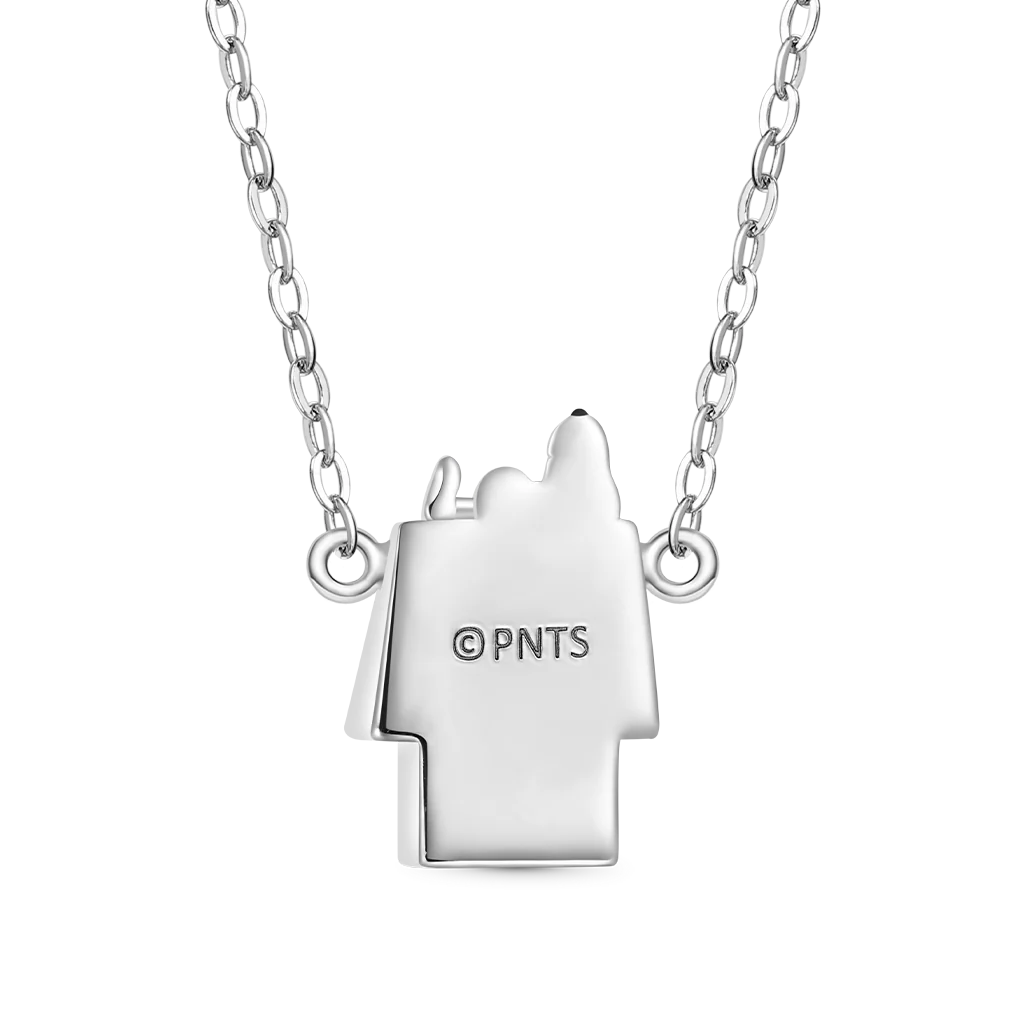 Gnoce Peanuts Lying Snoopy Doghouse Diamond Necklace - Image 4