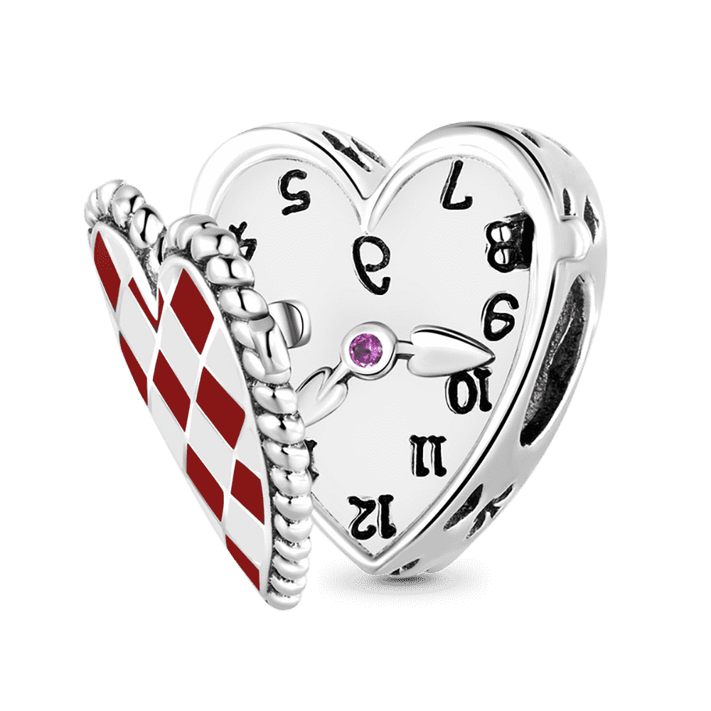 Gnoce Fairy Tale Magic Clock Heart Openable Charm
