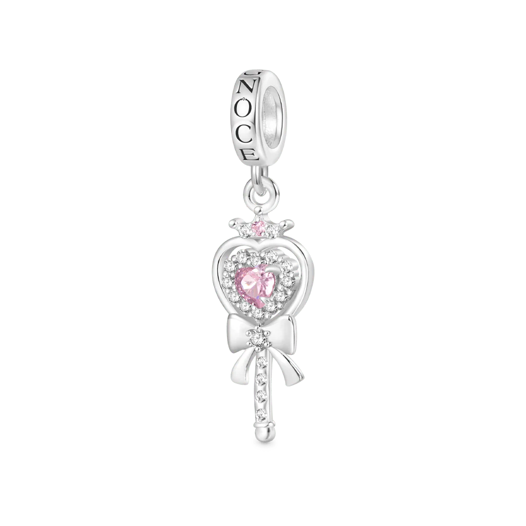 Gnoce Heart Magic Wand Pendant Dangle Charm