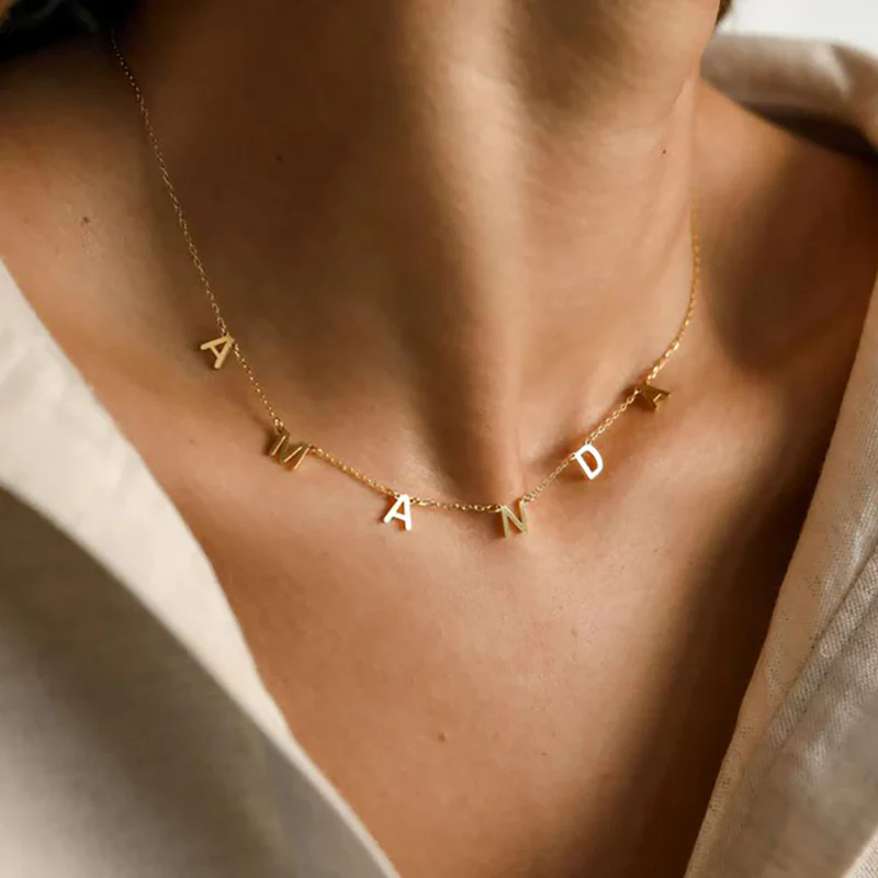Gnoce MAMA Pave Letter Necklace - Image 6