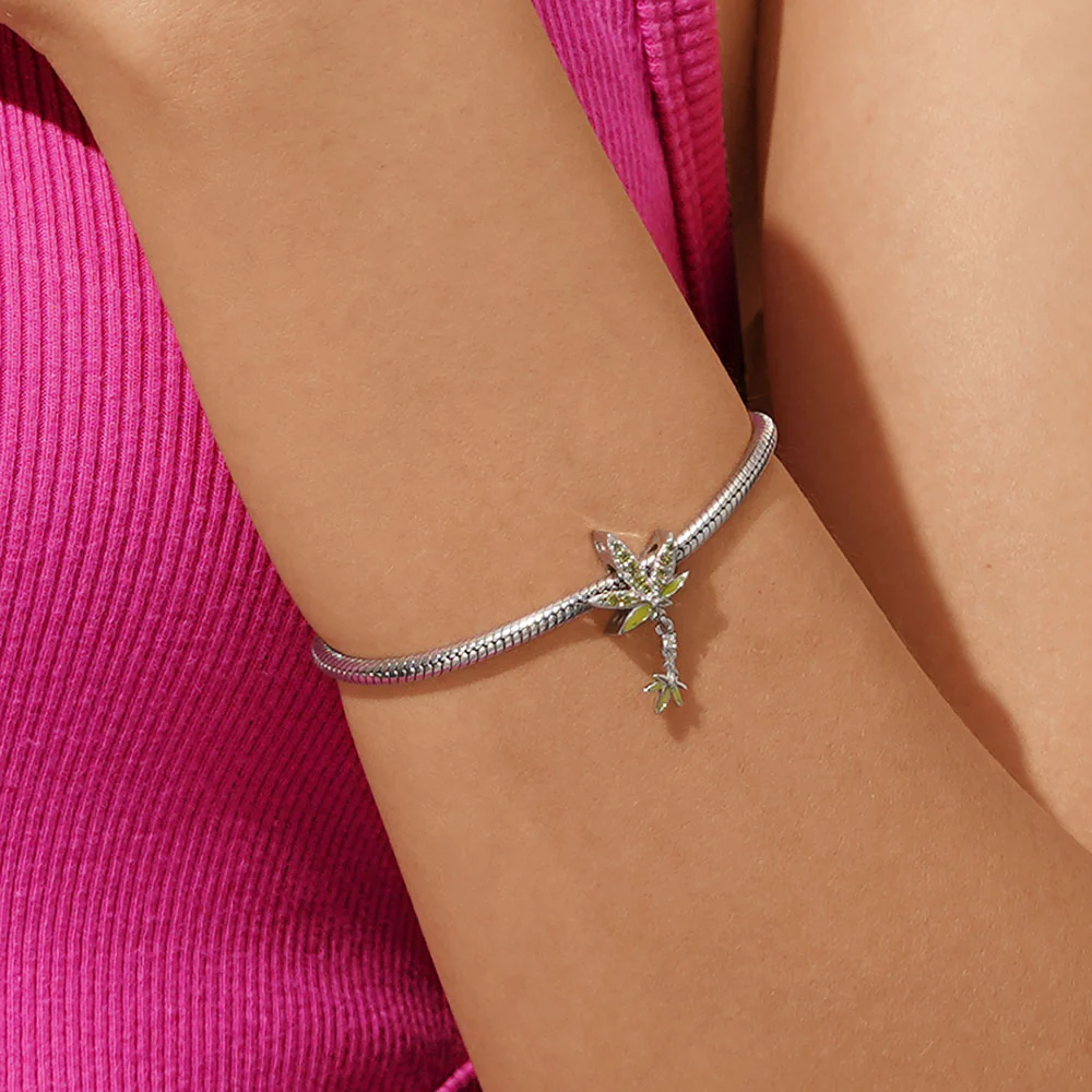 Gnoce Green Plant Pot Leaf Charm - Image 5