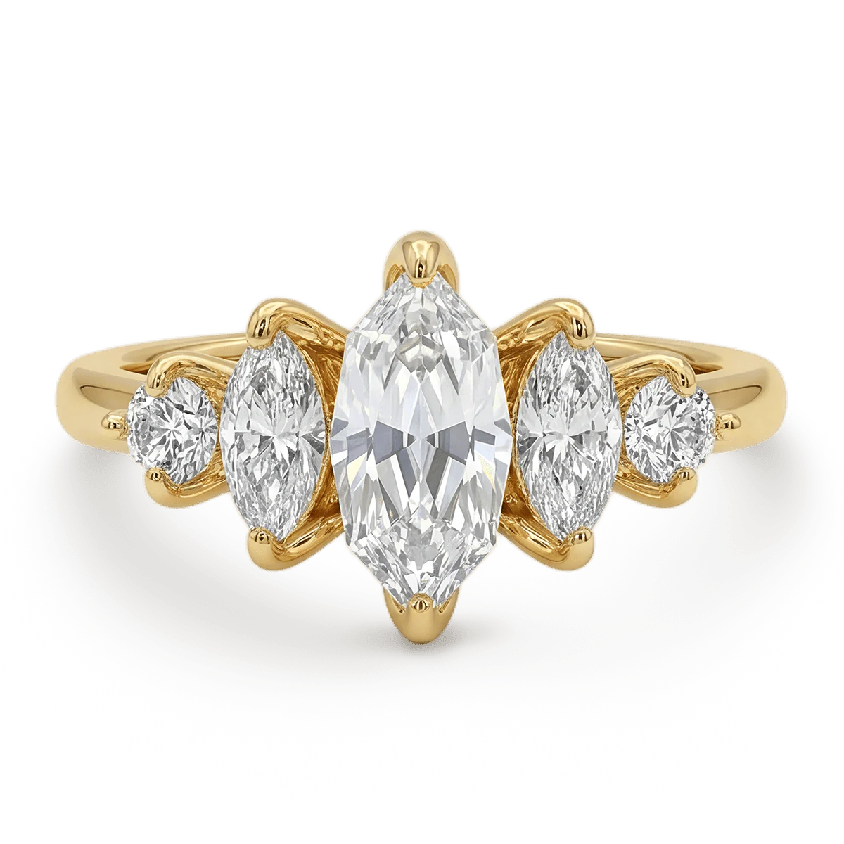 Gnoce  Marquise-Cut Engagement Ring