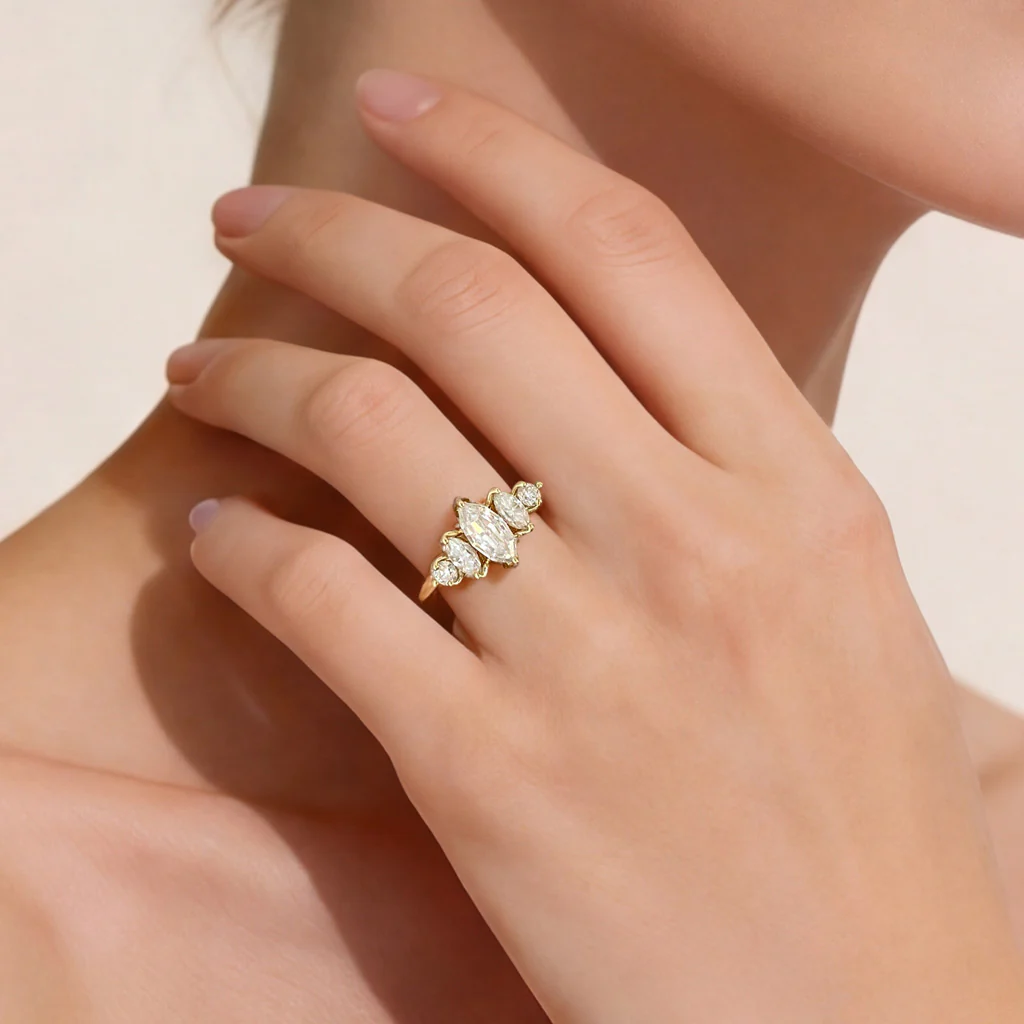 Gnoce  Marquise-Cut Engagement Ring - Image 2