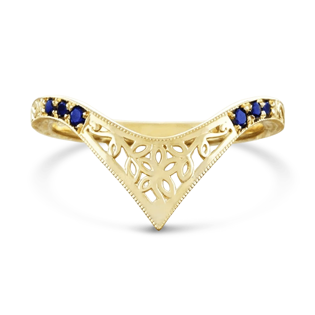 Gnoce Filigree Marquise-cut Engagement Ring Set - Image 3