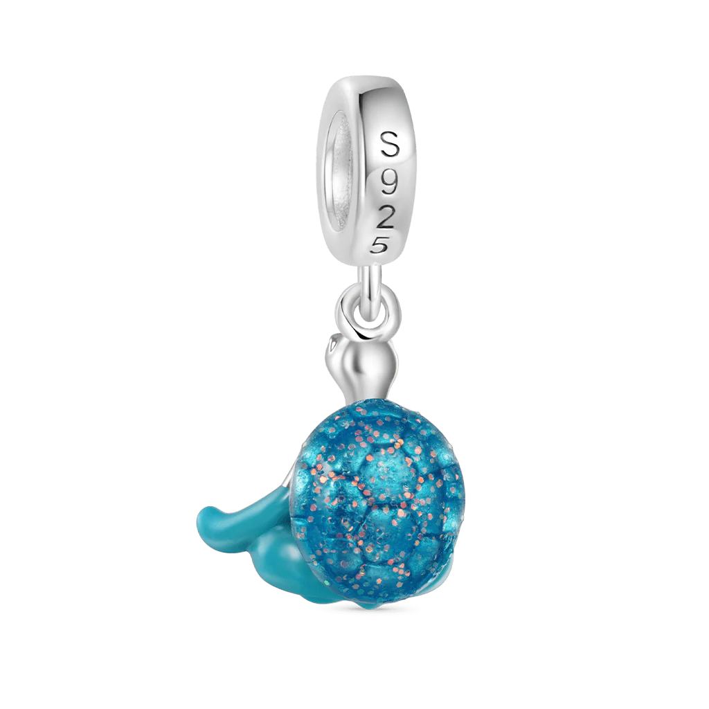 Gnoce Meditating Sea Turtle Glow-in-the-Dark Charm Platinum-plated Silver Blend - Image 3