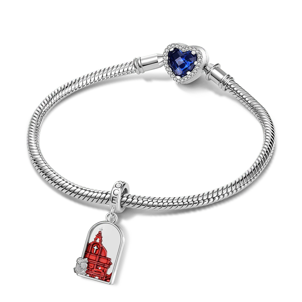 Gnoce Malaysia Melaka Stadthuys Charm Platinum-plated Silver Blend - Image 3