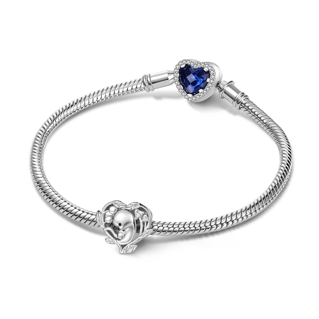Gnoce Memorial Embryo Engravable Charm Platinum-plated Silver Blend - Image 3