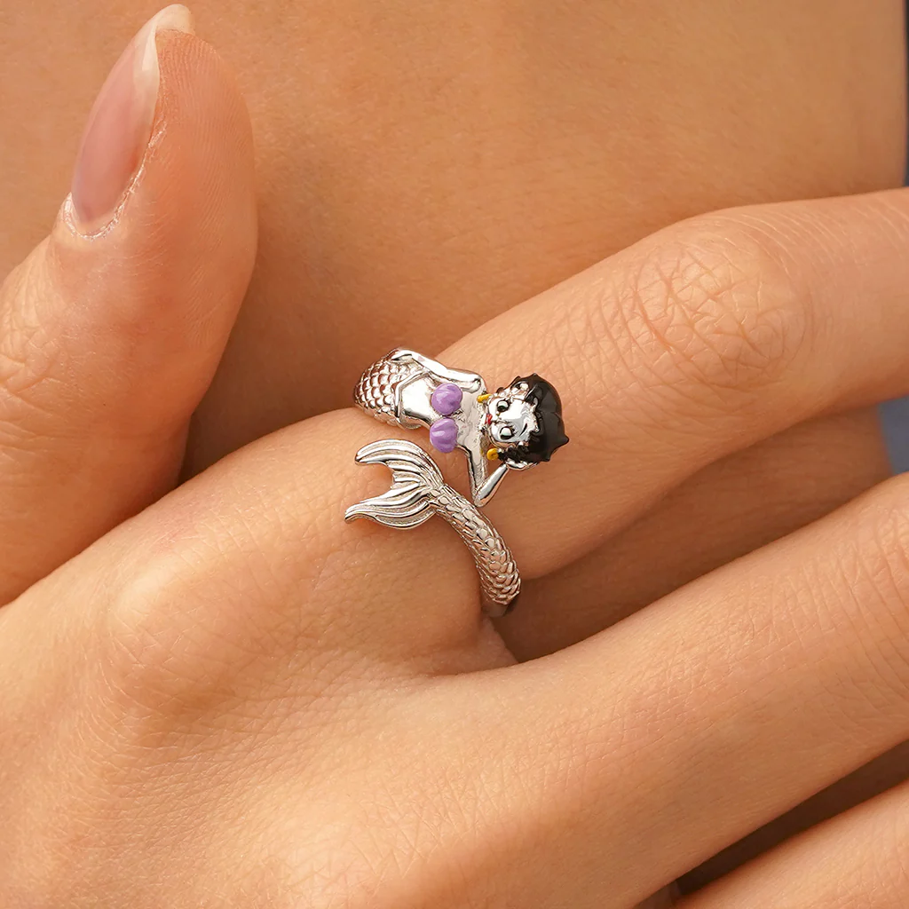 Gnoce Mermaid Betty Boop Open Ring - Image 5