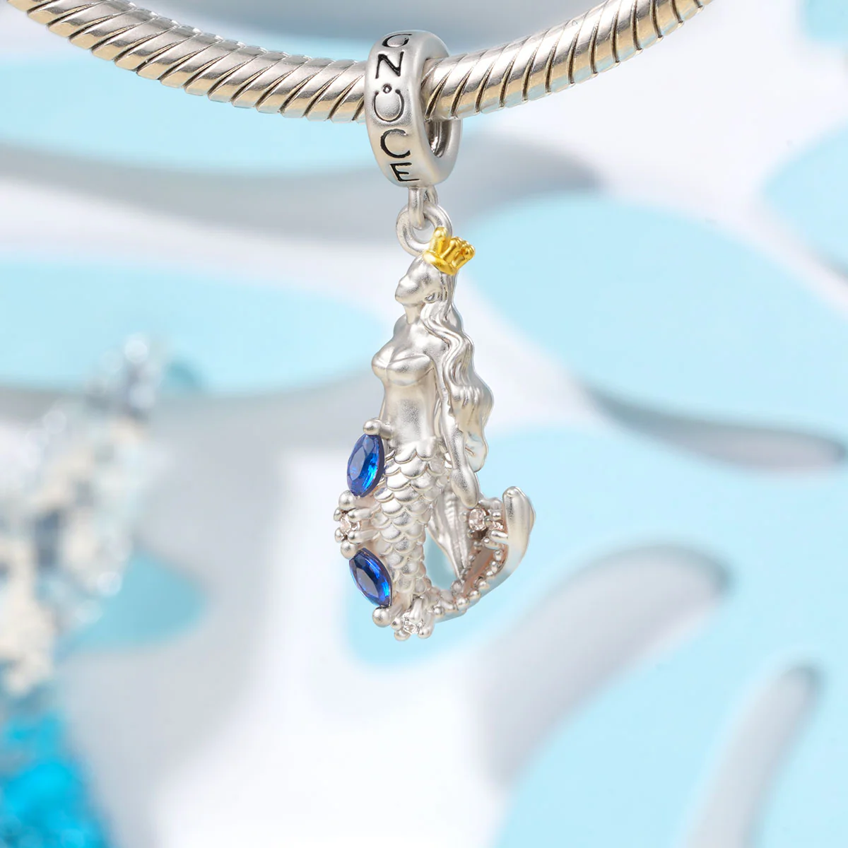 Gnoce Mermaid Charm Platinum-plated Silver Blend - Image 3