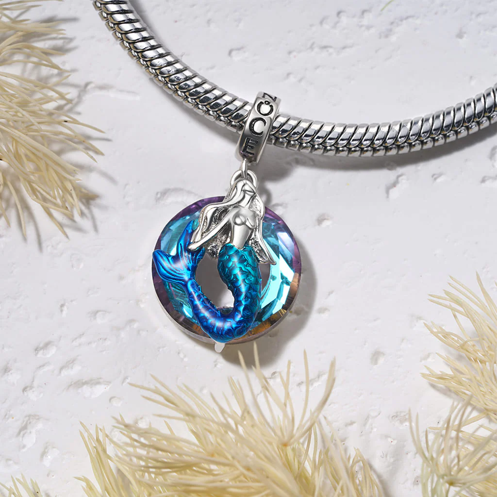 Gnoce Ring of Angels Mermaid Pendant Dangle Charm - Image 3
