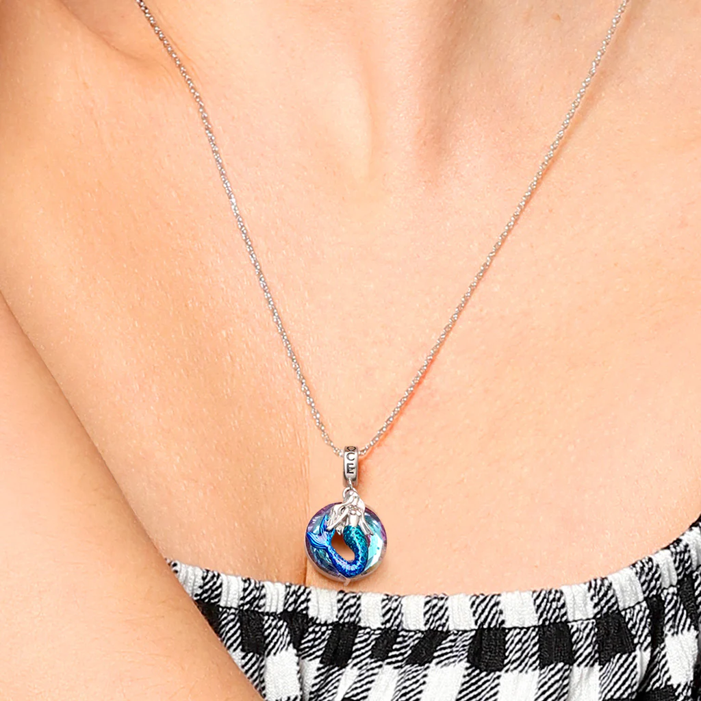 Gnoce Ring of Angels Mermaid Pendant Dangle Charm - Image 4