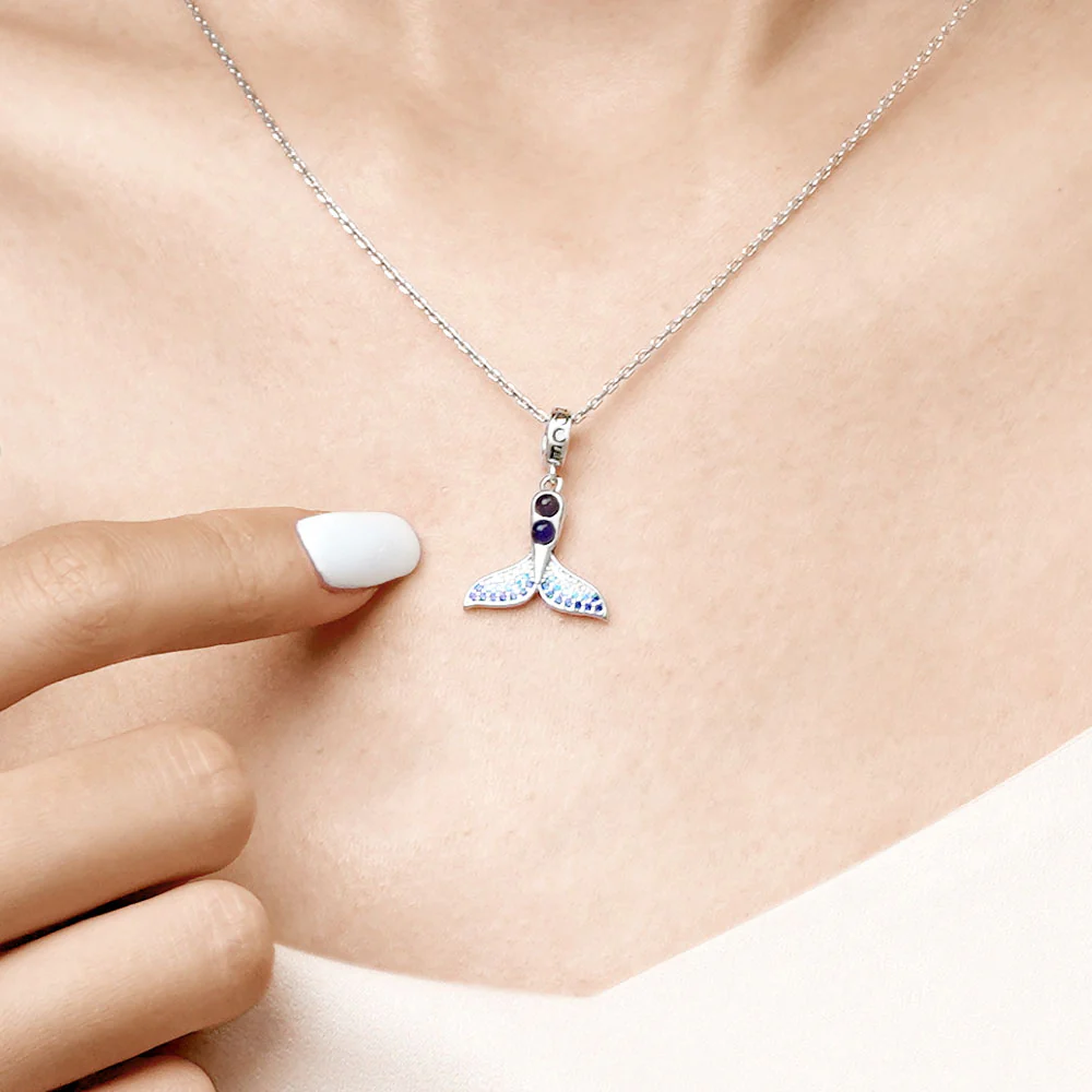 Gnoce Mermaid Tail Mood Pendant Dangle Charm - Image 8