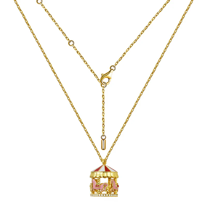 Gnoce Merry-Go-Round Necklace Platinum-plated Silver Blend - Image 2