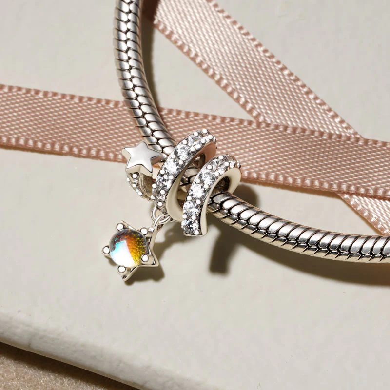 Gnoce Moonstone Meteor Star Charm - Image 3