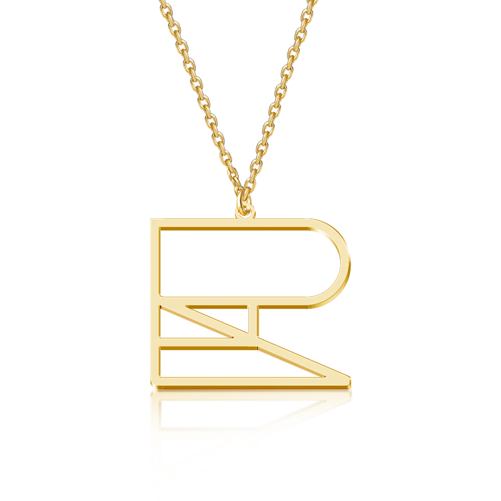 Gnoce Minimalist Monogram Name Exclusive Necklace