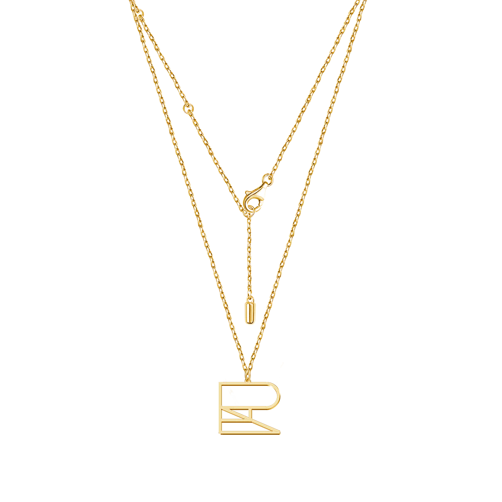 Gnoce Minimalist Monogram Name Exclusive Necklace - Image 2