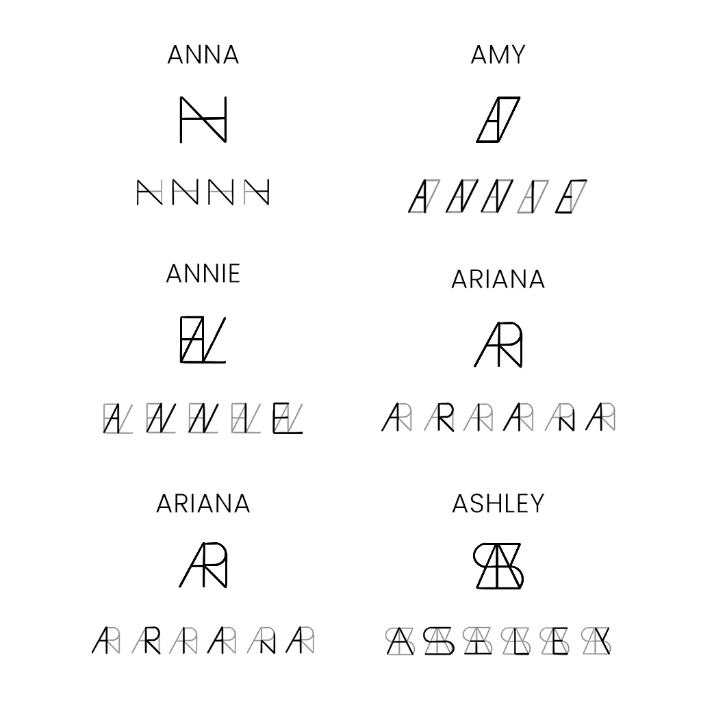 Gnoce Minimalist Monogram Name Exclusive Necklace - Image 5