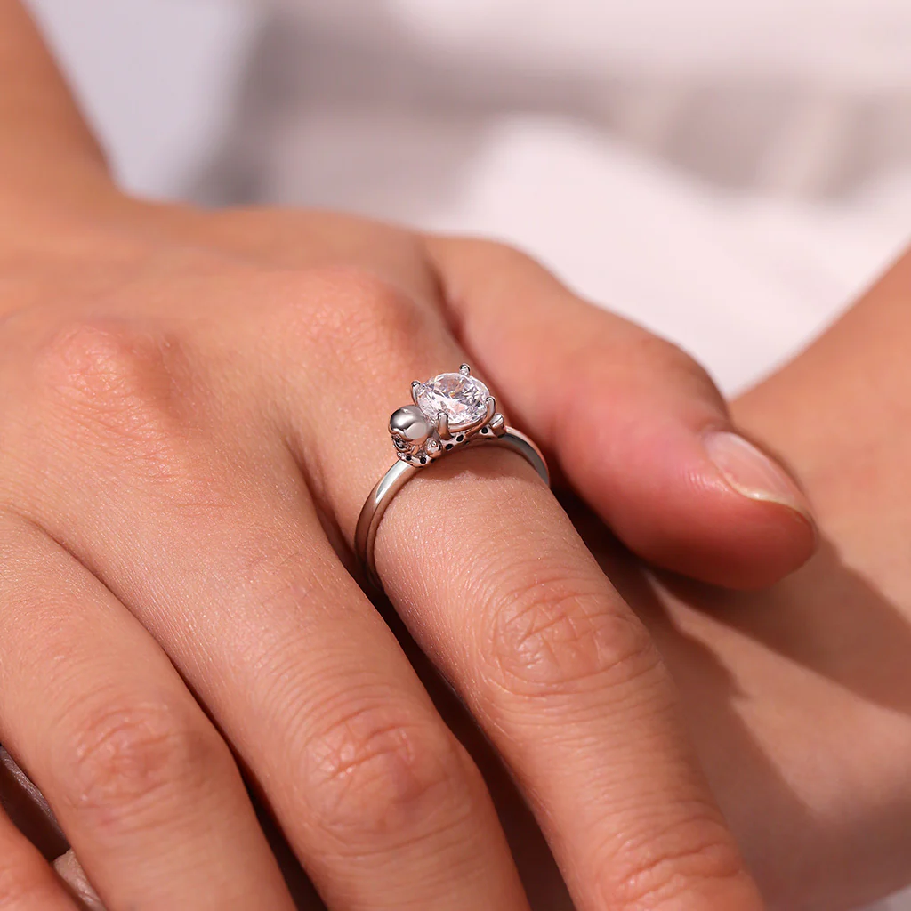 Gnoce Miraculous Ladybug White Moissanite Ring - Image 5