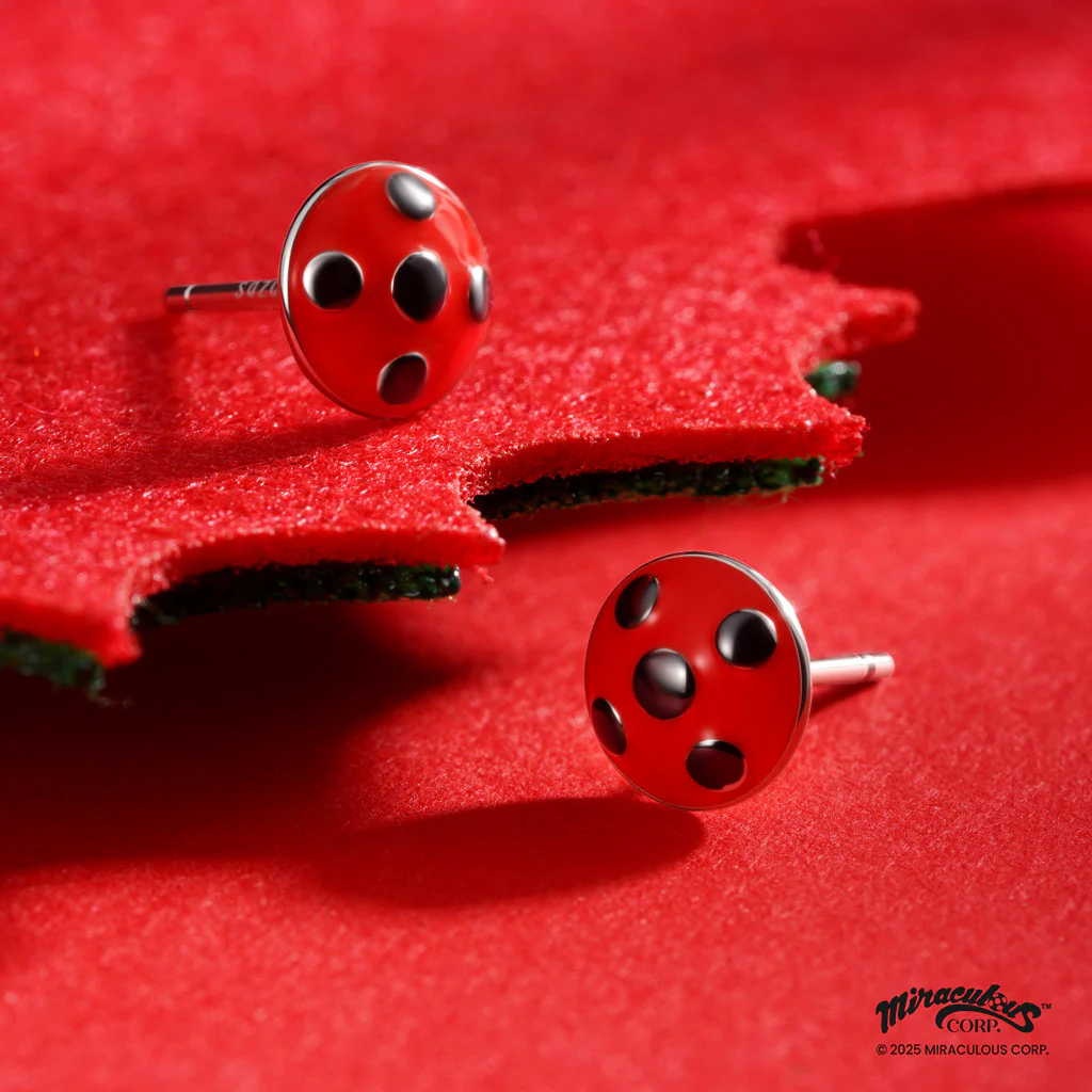 Gnoce Miraculous Ladybug Stud Earrings - Image 4
