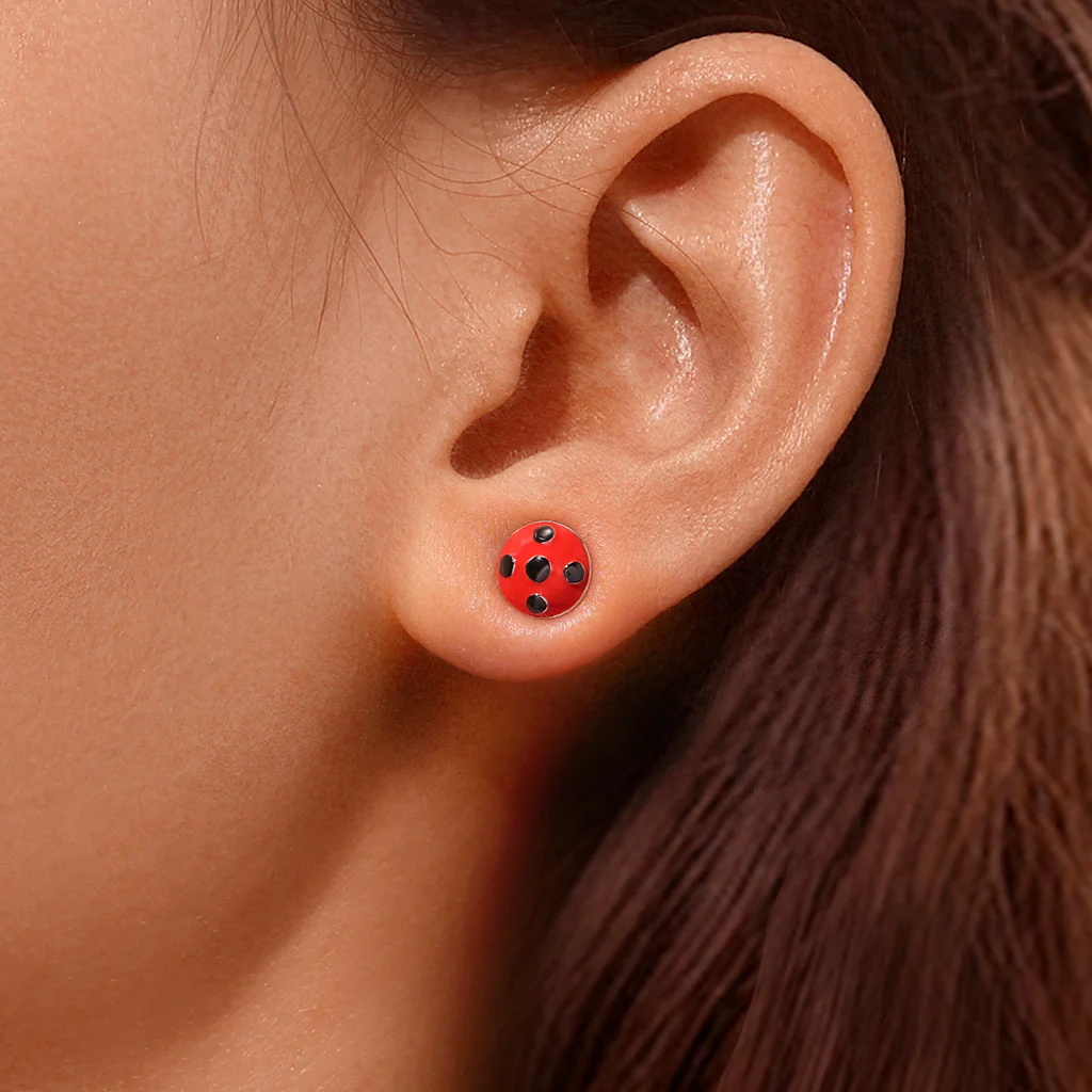 Gnoce Miraculous Ladybug Stud Earrings - Image 6