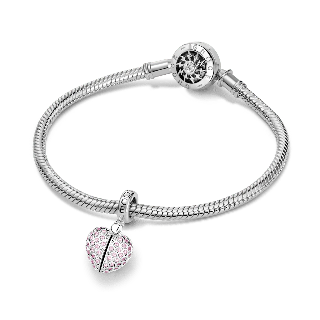 Gnoce Mom Angel Wings Heart Locket Pendant Dangle Charm - Image 4
